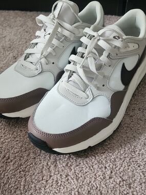 Nike Men’s White, Brown & Black Low-Top Sneakers Sz10